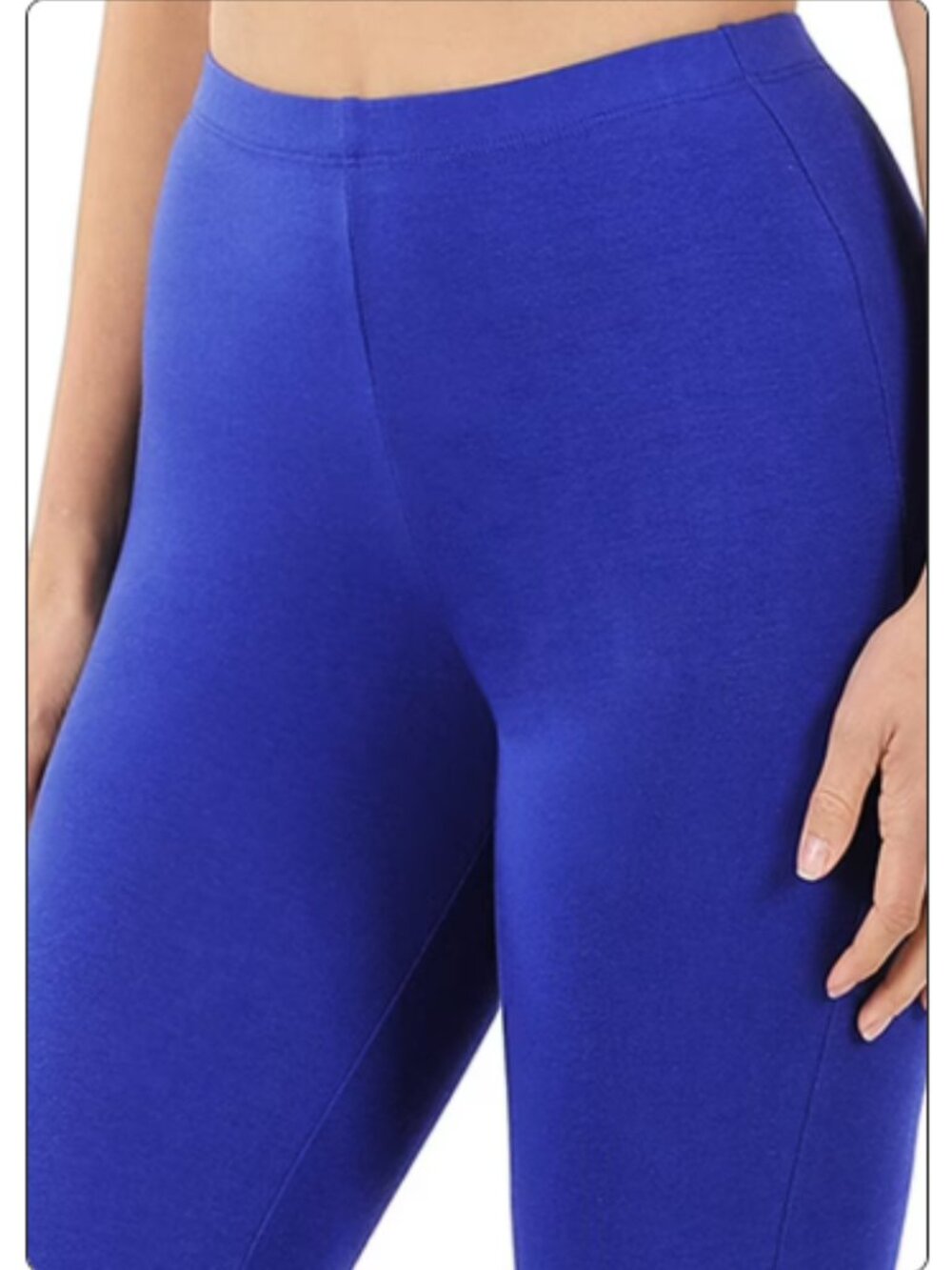 NEW Women's Cotton Capri Leggings- Royal Blue- Size Small